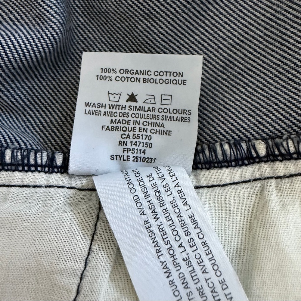 FRANK AND OAK Blue Denim Belted Utility Romper Short Sleeve organic cotton size - Picture 9 of 14